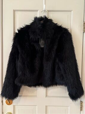 Adrienne Landau faux fur jacket size Medium